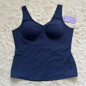 Honeylove Shapewear LiftWear Tank Bra Top Navy Blue Plus Size Sz 3X NWT New